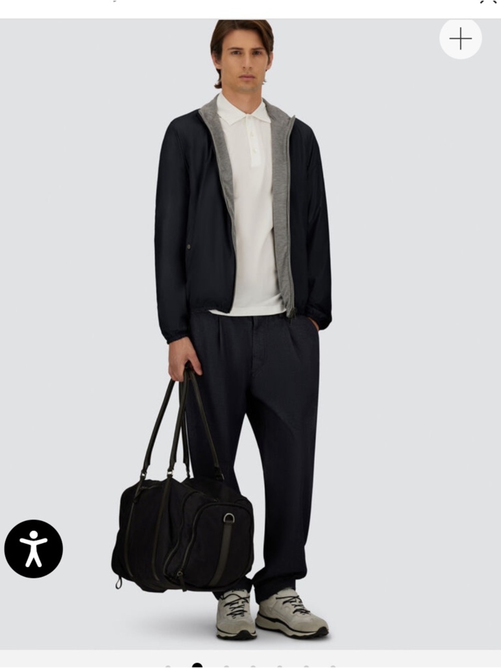 Herno Men's Reversible Bomber Jacket in Navy/Olive Green